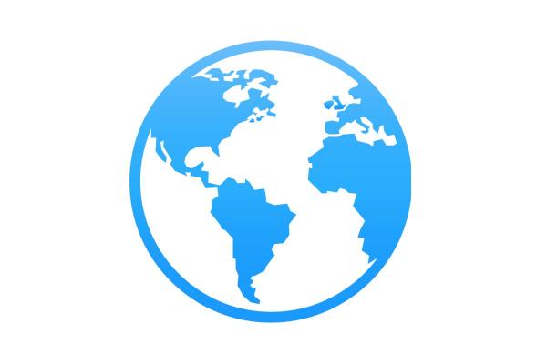 Blue globe icon