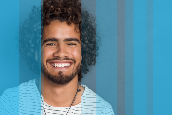 smiling young casual man
